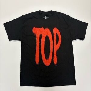 TOP Graphic Tee in Black with Red Logo